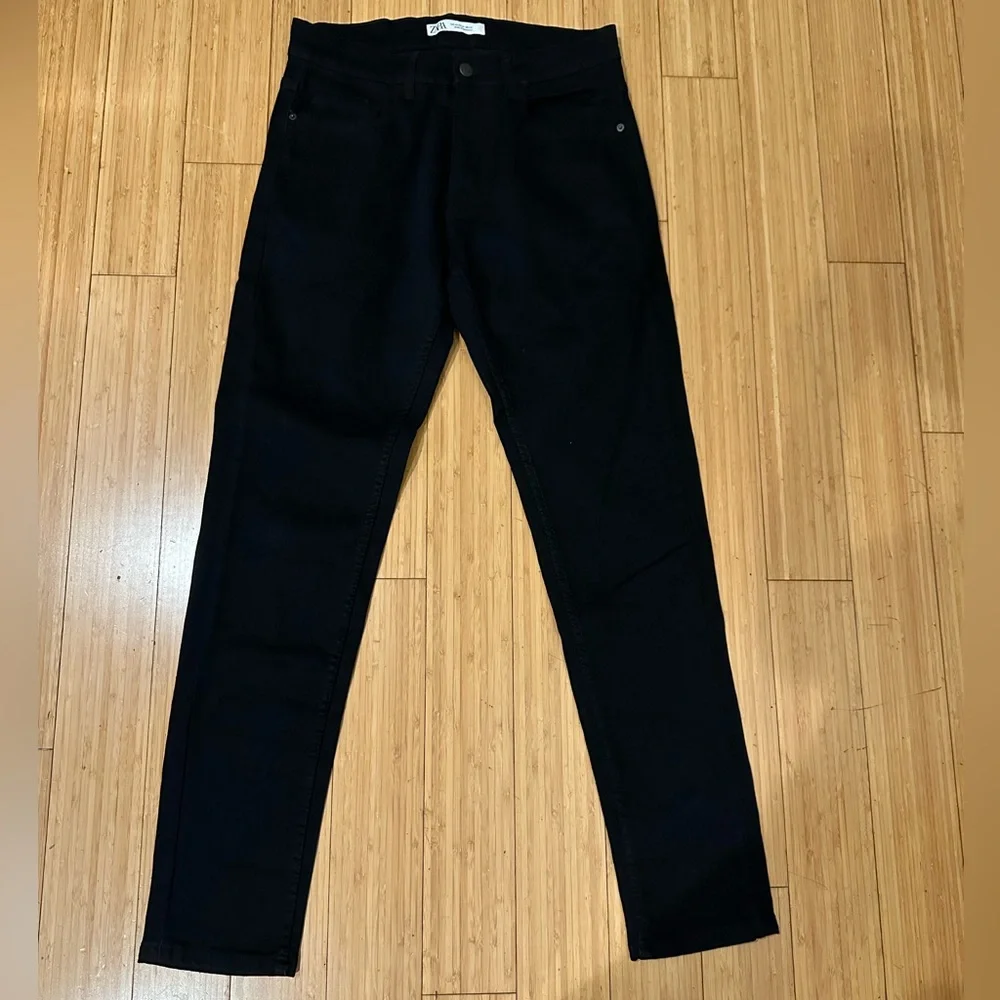 Zara Men’s Slim Straight Stretch Jeans Black Size 31 NWT
